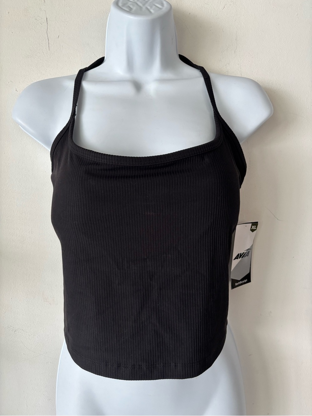 Avia Black Rib Softsculpt Tank Top Size XL